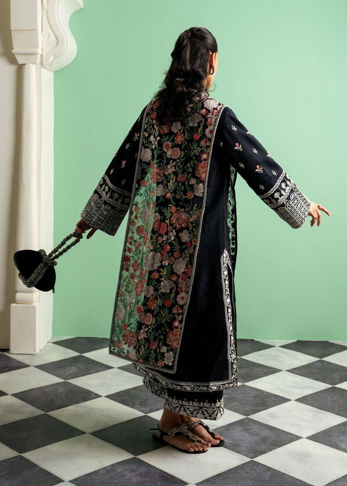 Mahgul | Echoes of Elara | Midnight Meadow - Pakistani Designer Dress - by Mahgul | Type: Ladies Clothes - 100% Original at Saira Sultan