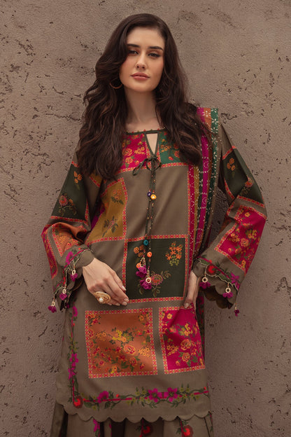 Charizma | C Prints Winter 25 |  3-PC Unstitched Printed Linen Collection CPW5-03 - Pakistani Designer Dress - by Charizma - Type : Ladies Clothes - 100% Original at Saira Sultan