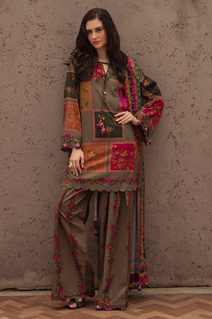 Charizma | C Prints Winter 25 |  3-PC Unstitched Printed Linen Collection CPW5-03 - Pakistani Designer Dress - by Charizma - Type : Ladies Clothes - 100% Original at Saira Sultan