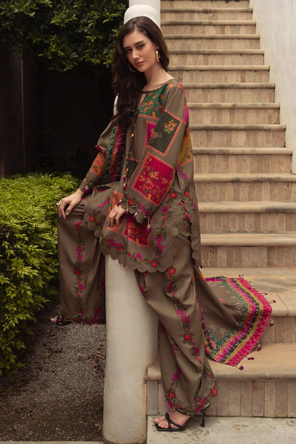 Charizma | C Prints Winter 25 |  3-PC Unstitched Printed Linen Collection CPW5-03 - Pakistani Designer Dress - by Charizma - Type : Ladies Clothes - 100% Original at Saira Sultan