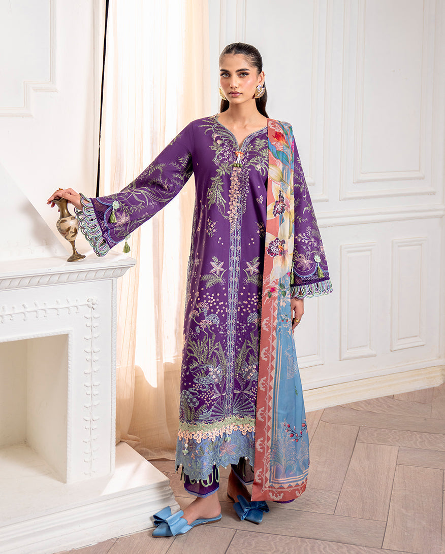 Roheenaz | Aezel Embroidered Cambric | Emaan - Pakistani Designer Dress - by Roheenaz - Type : Ladies Clothes - 100% Original at Saira Sultan
