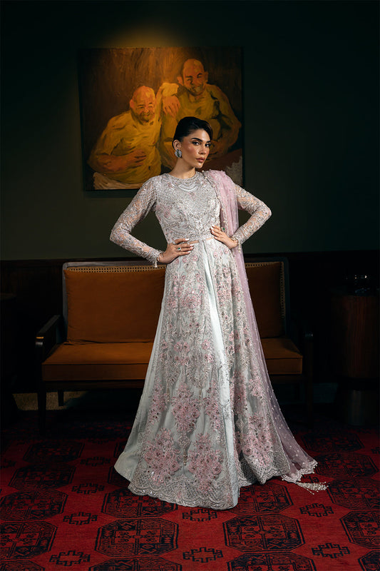 Saira Rizwan | Festive Formals 24 | KYLO-SRF-D-04 XS Silver Net