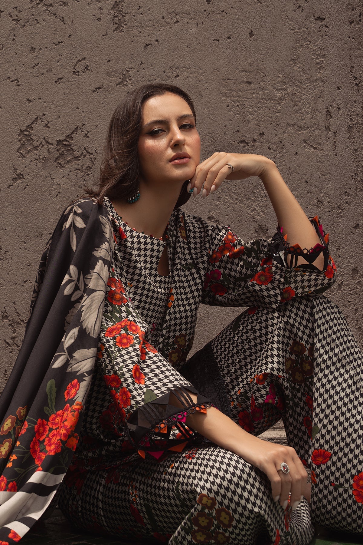 Charizma | C Prints Winter 25 | 3-PC Unstitched Printed Linen Collection CPW5-04 - Pakistani Designer Dress - by Charizma - Type : Ladies Clothes - 100% Original at Saira Sultan