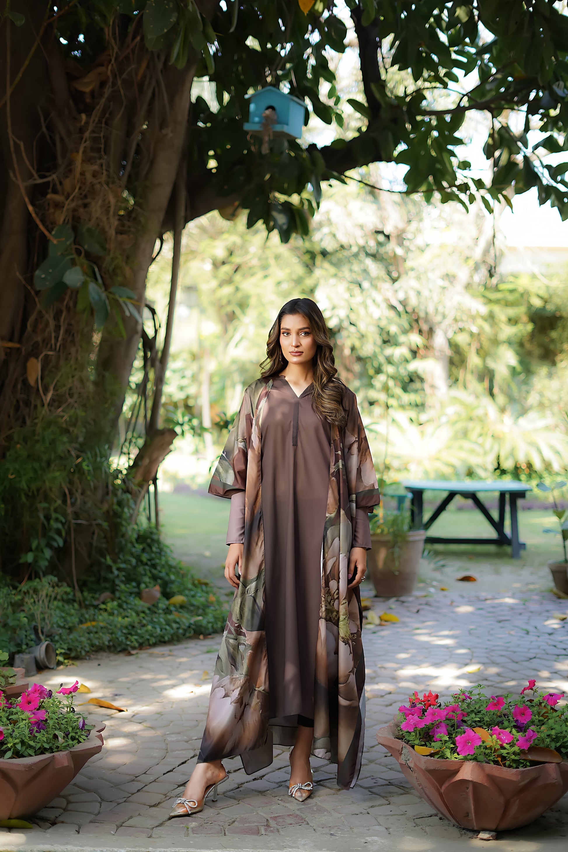 Erum Khan | Nue 25 | Enchanted Forest M Deep Chocolate Grip Silk