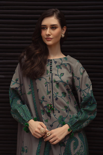 Charizma | C Prints Winter 25 |  3-PC Unstitched Printed Linen Collection CPW5-07 - Pakistani Designer Dress - by Charizma - Type : Ladies Clothes - 100% Original at Saira Sultan