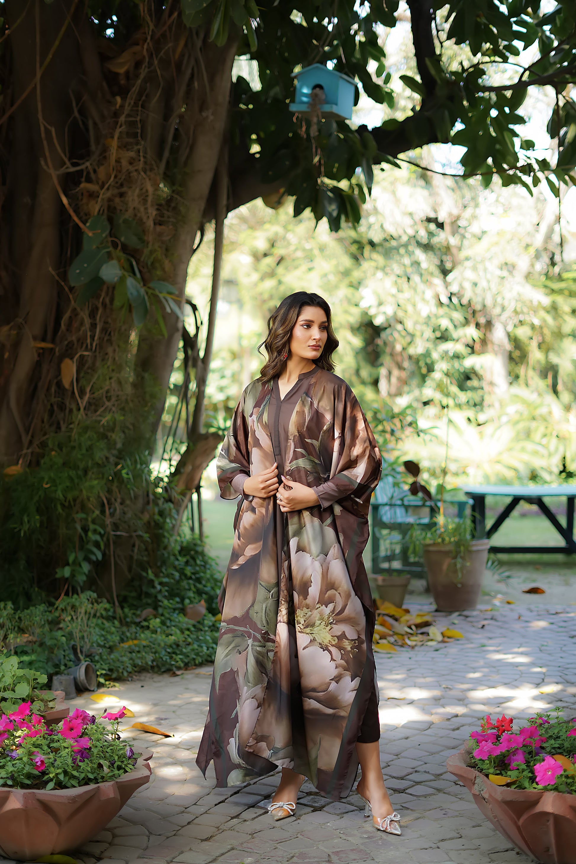 Erum Khan | Nue 25 | Enchanted Forest L Deep Chocolate Grip Silk