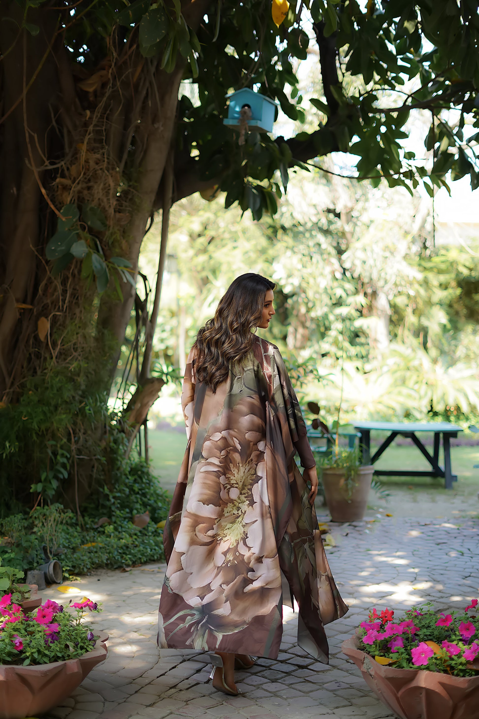 Erum Khan | Nue 25 | Enchanted Forest S Deep Chocolate Grip Silk