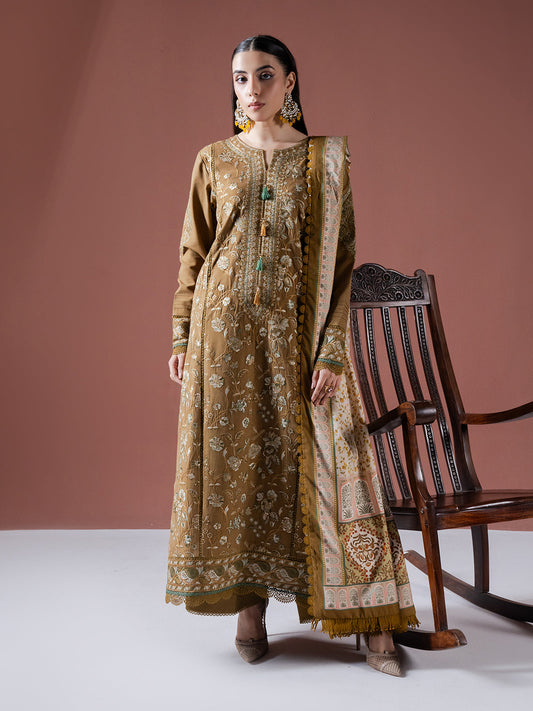 Faiza Faisal | Winter Edit 2024 | EMIRA XS Brown Karandi
