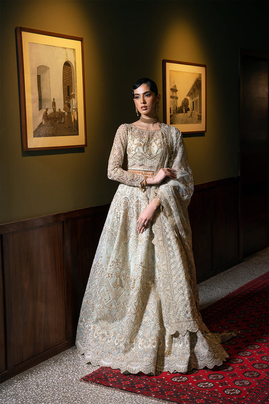 Saira Rizwan | Festive Formals 24 | LUCENT-SRF-D-02 XS Silver Net