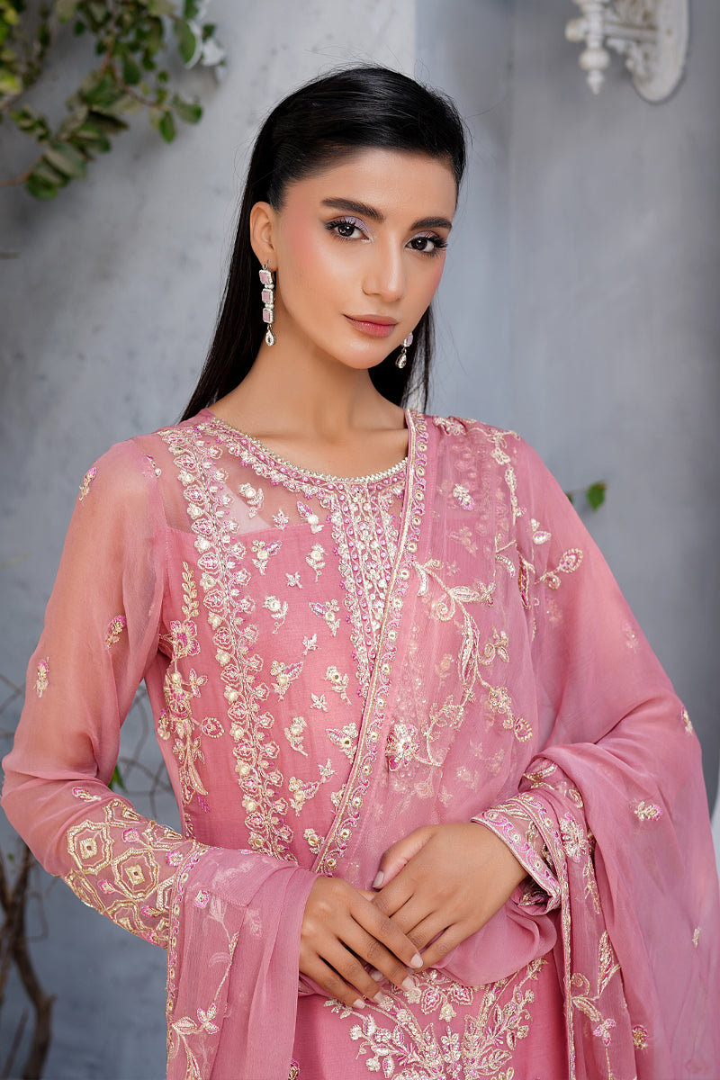 Maryams | Afsanah Luxury Chiffon | Zeba L Rose Pink Chiffon