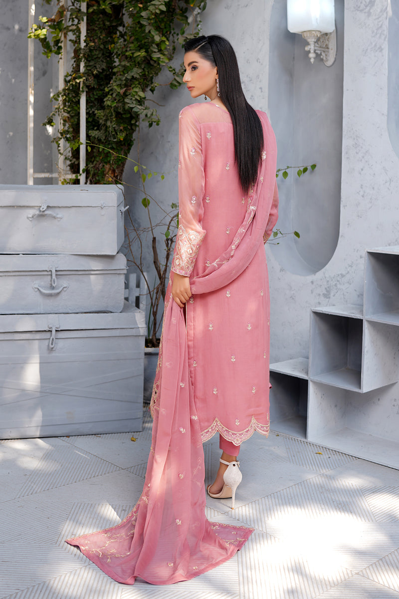 Maryams | Afsanah Luxury Chiffon | Zeba S Rose Pink Chiffon