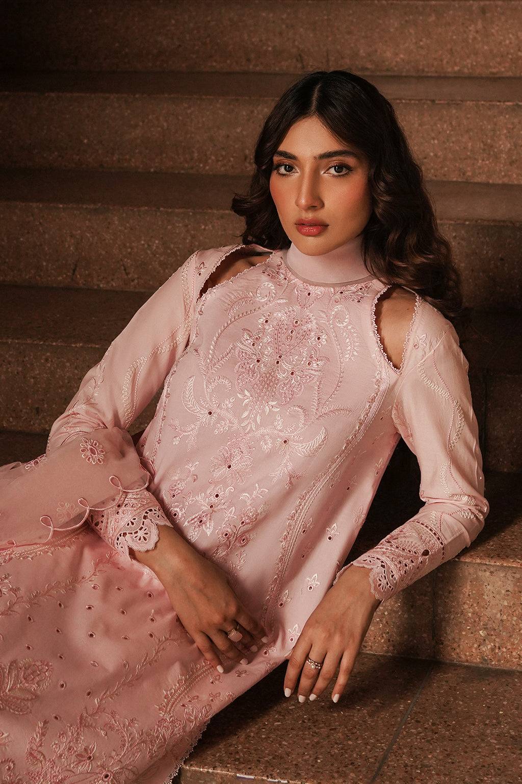 Afrozeh | Chikankari Lawn 24 | Rosella - Pakistani Designer Dress - by Afrozeh | Type: Luxury - 100% Original at Saira Sultan