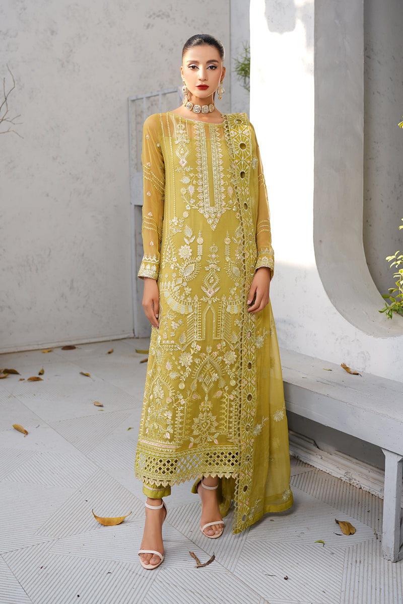Maryams | Afsanah Luxury Chiffon | Amani XS Olive Chiffon
