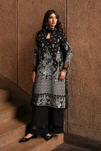 Afrozeh | Chikankari Lawn 24 | Caviar - Pakistani Designer Dress - by Afrozeh | Type: Luxury - 100% Original at Saira Sultan
