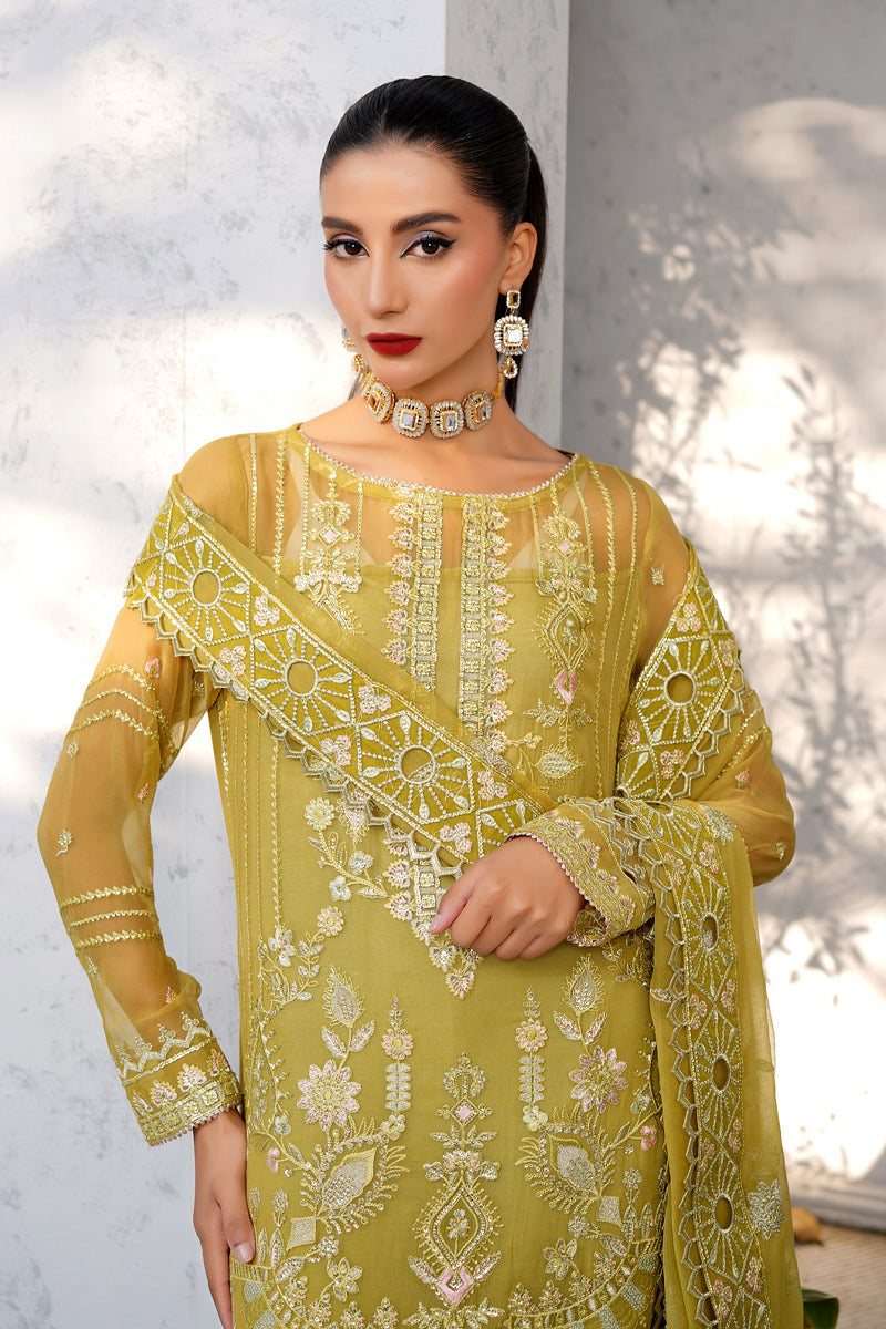 Maryams | Afsanah Luxury Chiffon | Amani XL Olive Chiffon