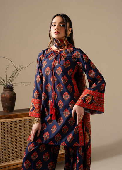 Maria Osama Khan | Retro Vol 3 | Milania M Navy Blue Grip Silk