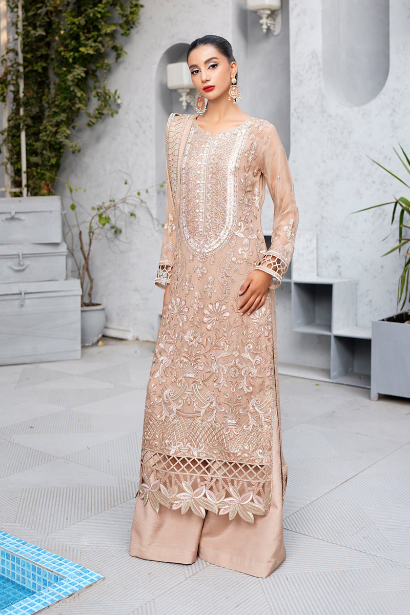 Maryams | Afsanah Luxury Chiffon | Zahra Custom Size Coffee Chiffon