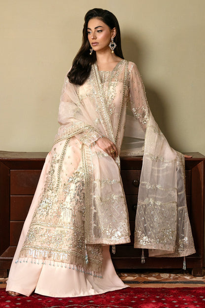 Mina Kashif | Kahani Formals | Rahina Custom Size Off White Organza