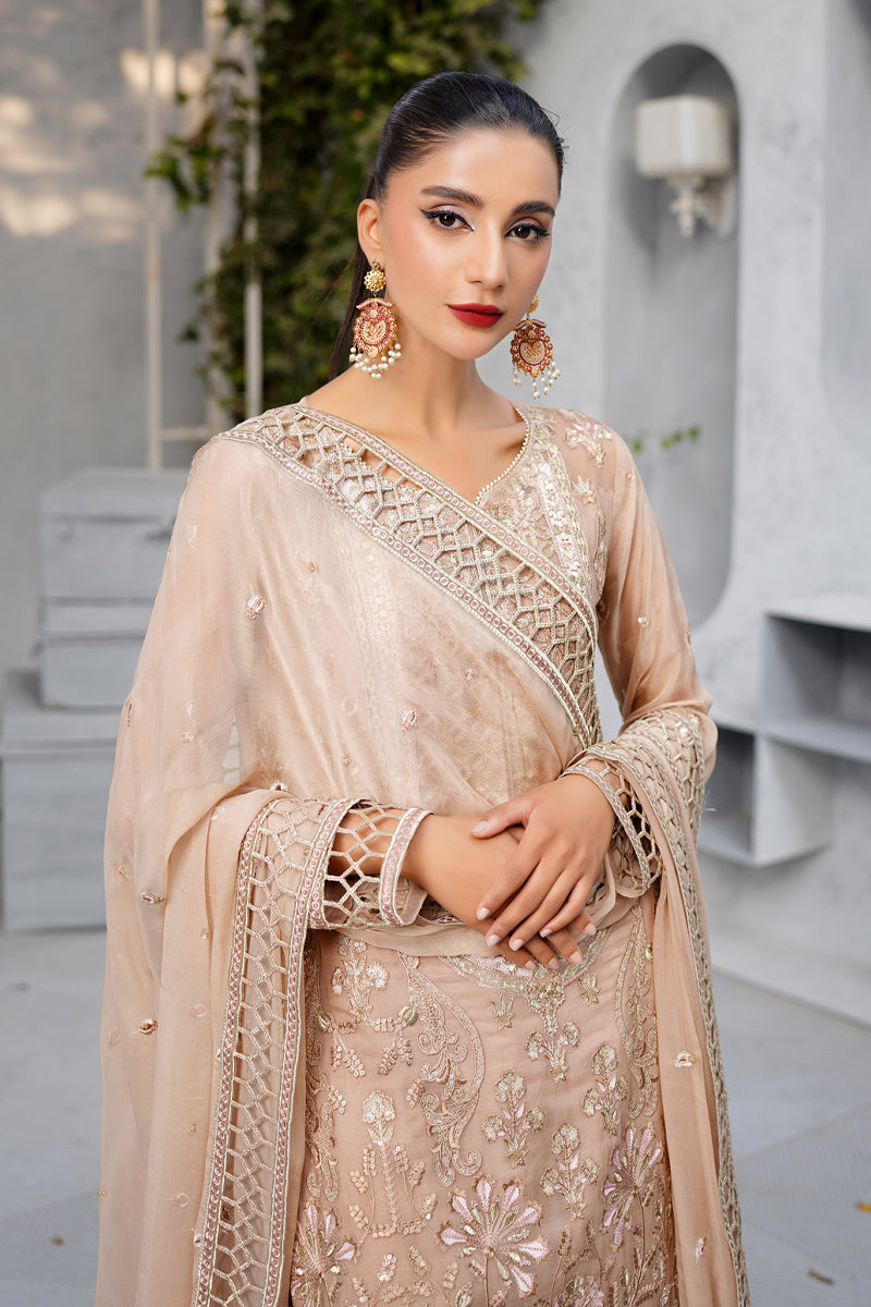 Maryams | Afsanah Luxury Chiffon | Zahra L Coffee Chiffon