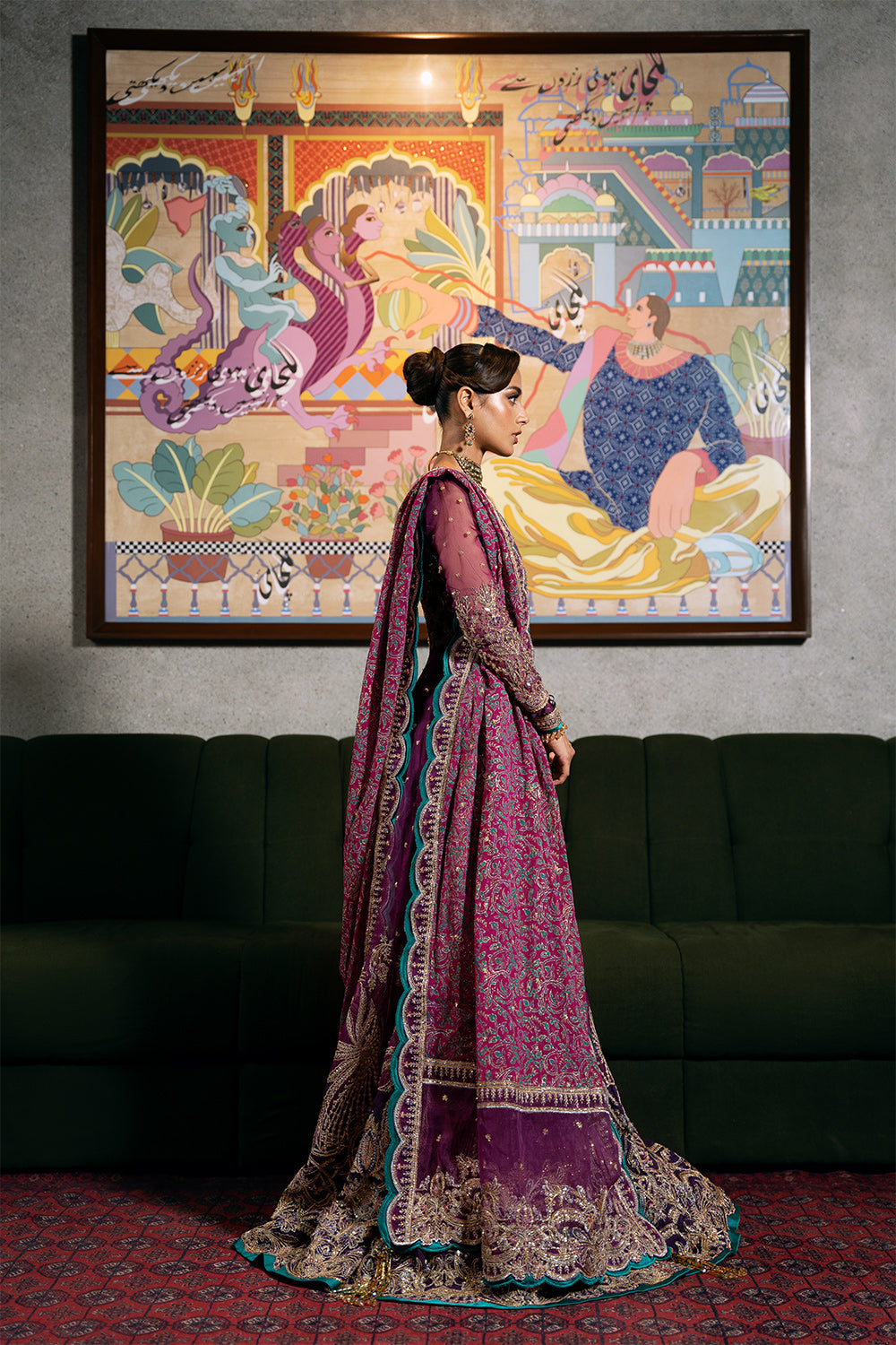 Saira Rizwan | Festive Formals 24 | LAVENA-SRF-D-05 XL Plum Organza