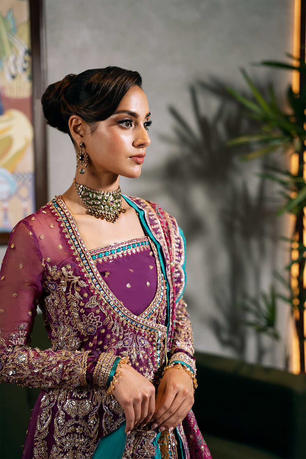 Saira Rizwan | Festive Formals 24 | LAVENA-SRF-D-05 L Plum Organza