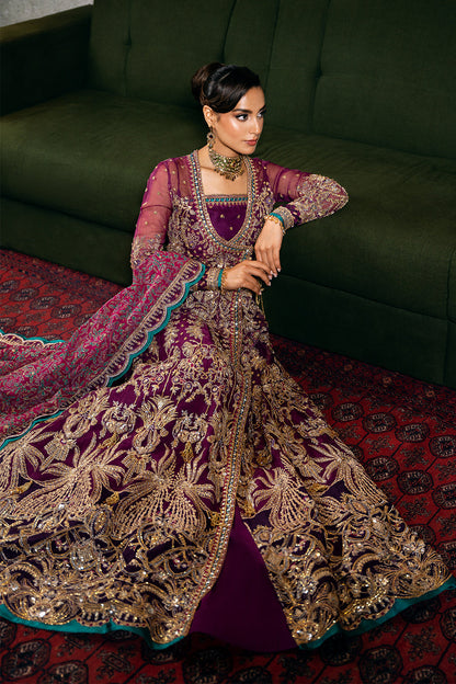 Saira Rizwan | Festive Formals 24 | LAVENA-SRF-D-05 Custom Size Plum Organza
