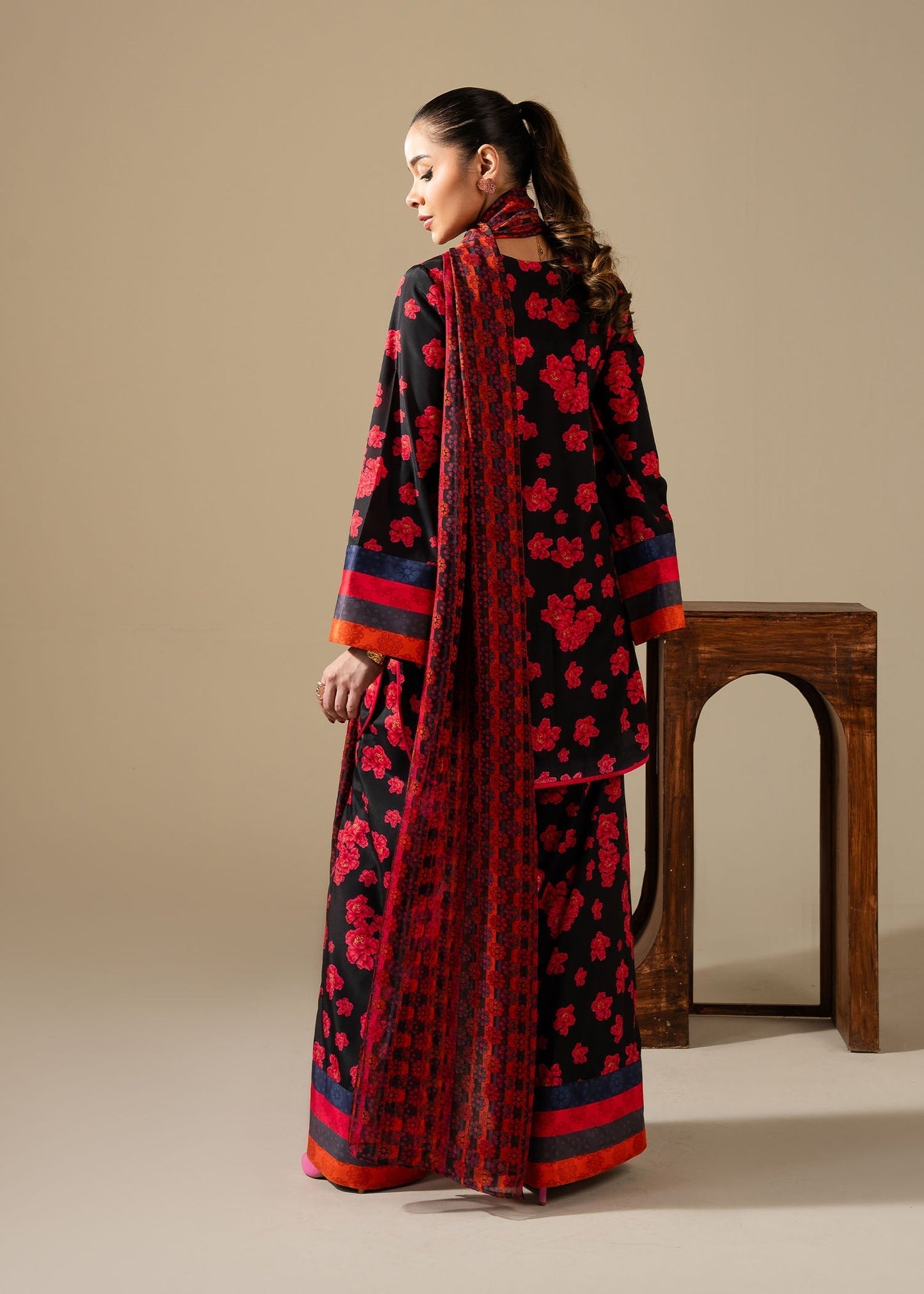 Maria Osama Khan | Retro Vol 3 | Boho S Black Grip Silk