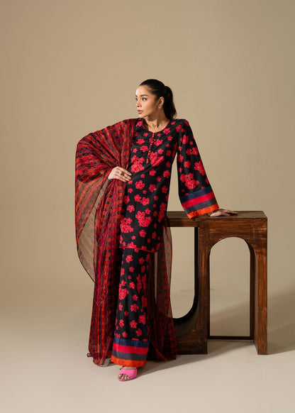Maria Osama Khan | Retro Vol 3 | Boho XL Black Grip Silk