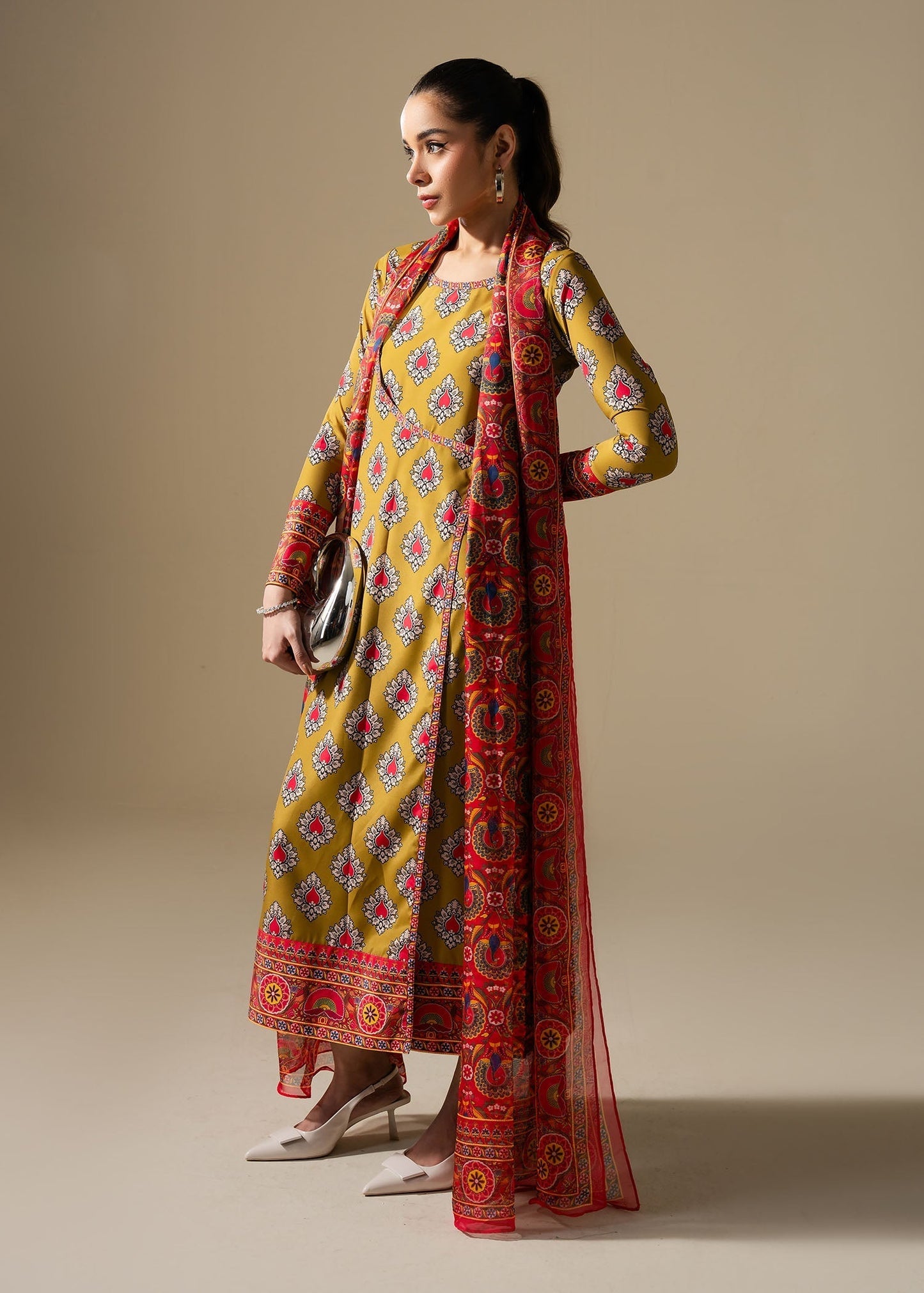 Maria Osama Khan | Retro Vol 3 | Bohra L Mustard Grip Silk