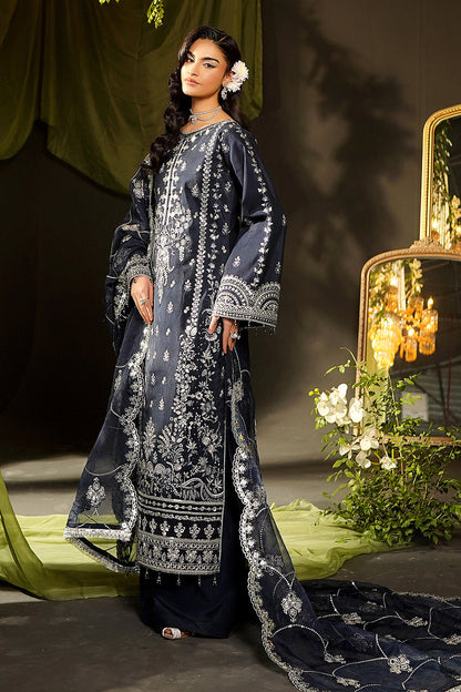 Maryams | Bekhudi Formals | Flamingo-BR-07 L Black Raw Silk