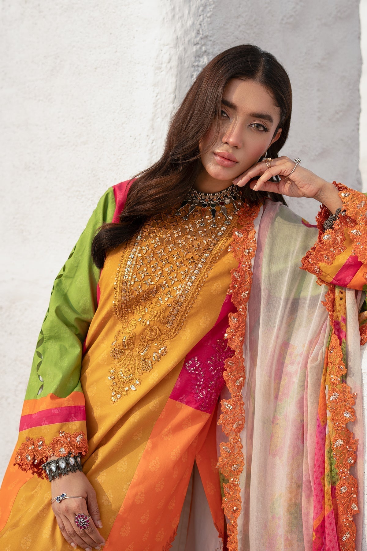 Charizma | Rangoli Lawn | CRO5-06 M Multi Lawn