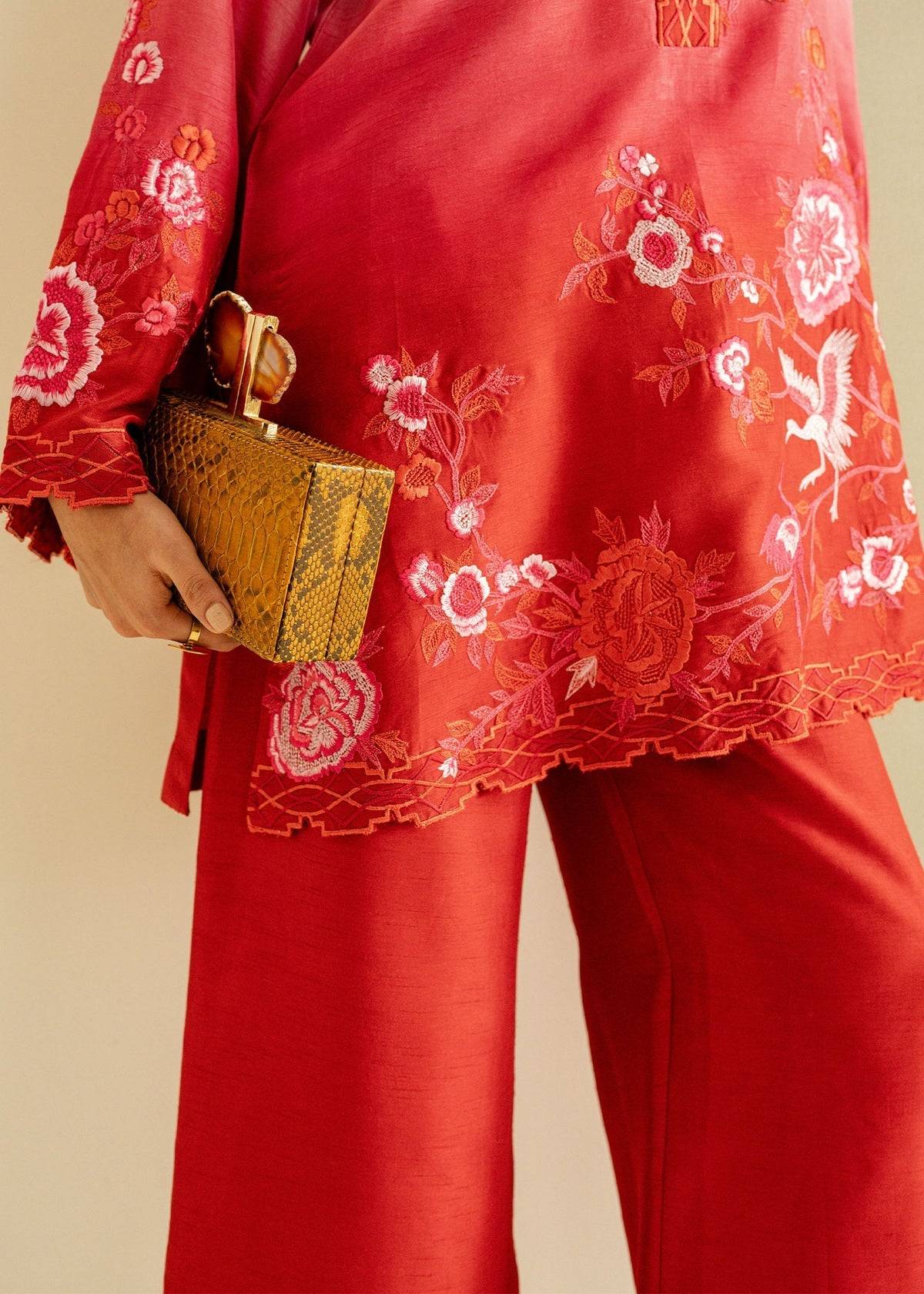 Mahgul | Ayanas Garden | Crimson Bloom - Pakistani Designer Dress - by Mahgul | Type: Ladies Clothes - 100% Original at Saira Sultan