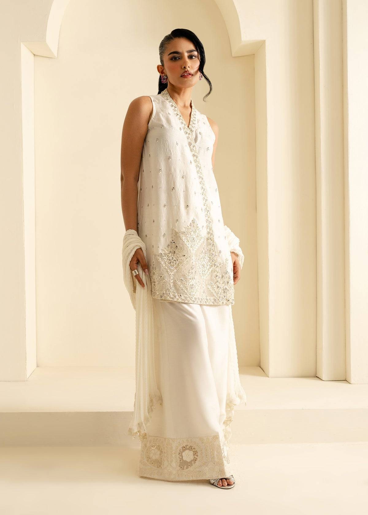Mahgul | Nooreh Luxe | Celestial Ivory - Pakistani Designer Dress - by Mahgul | Type: Ladies Clothes - 100% Original at Saira Sultan