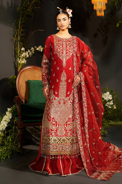 Maryams | Bekhudi Formals | Bano-BR-08 XS Red Raw Silk