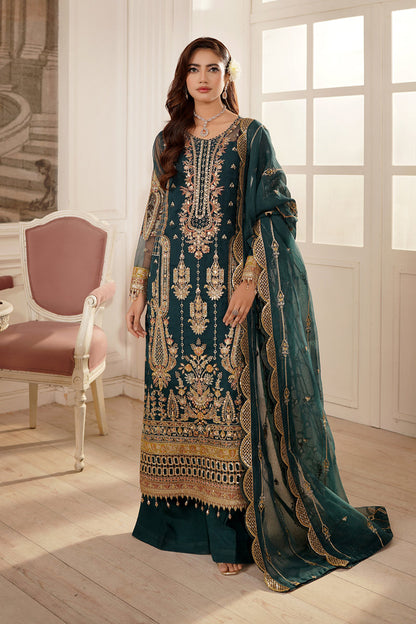 Maryams | Tabeer Luxury Collection | Nayyab XL Teal Green Organza
