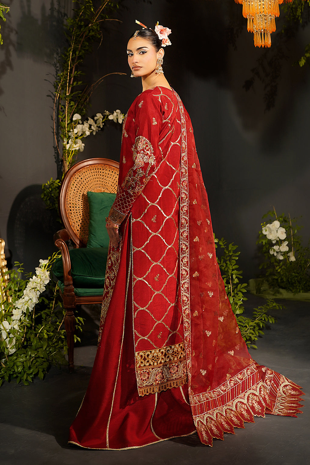 Maryams | Bekhudi Formals | Bano-BR-08 S Red Raw Silk