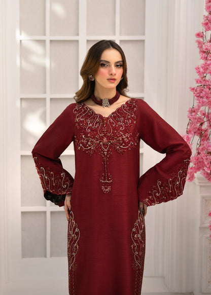 Jamnii | The Aura | Emre L Maroon Korean Silk