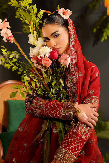 Maryams | Bekhudi Formals | Bano-BR-08 L Red Raw Silk