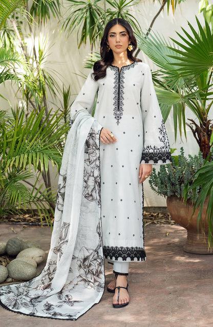 Zarif | Nura Textured Lawn 25 | REEHA XS Gray Lawn