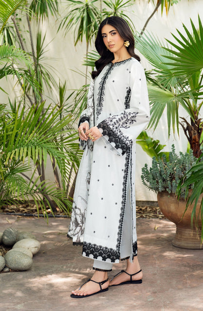 Zarif | Nura Textured Lawn 25 | REEHA XL Gray Lawn