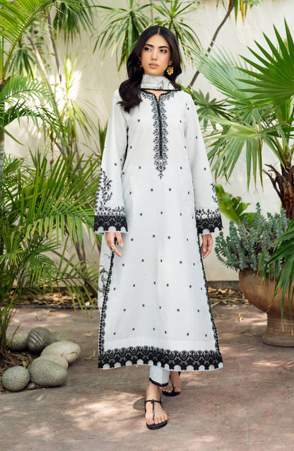 Zarif | Nura Textured Lawn 25 | REEHA L Gray Lawn