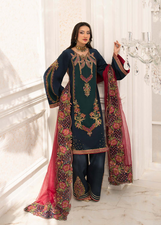 Jamnii | The Aura | Merlin XS Bottle Green Russian silk