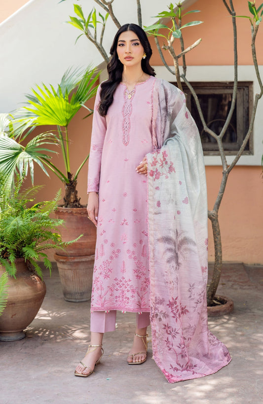 Zarif | Nura Textured Lawn 25 | JEEM XS Lilac Lawn