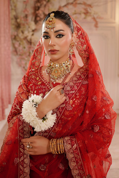 Maryams | Tabeer Luxury Collection | Samira Custom Size Red Net
