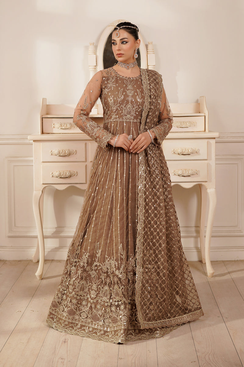Maryams | Tabeer Luxury Collection | Miray L Coffee Frock