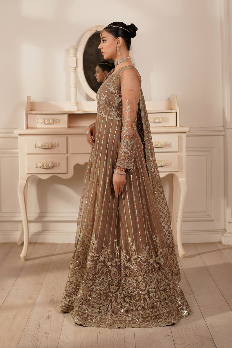 Maryams | Tabeer Luxury Collection | Miray XS Coffee Saree