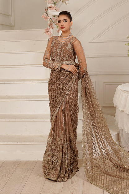 Maryams | Tabeer Luxury Collection | Miray M Coffee Frock