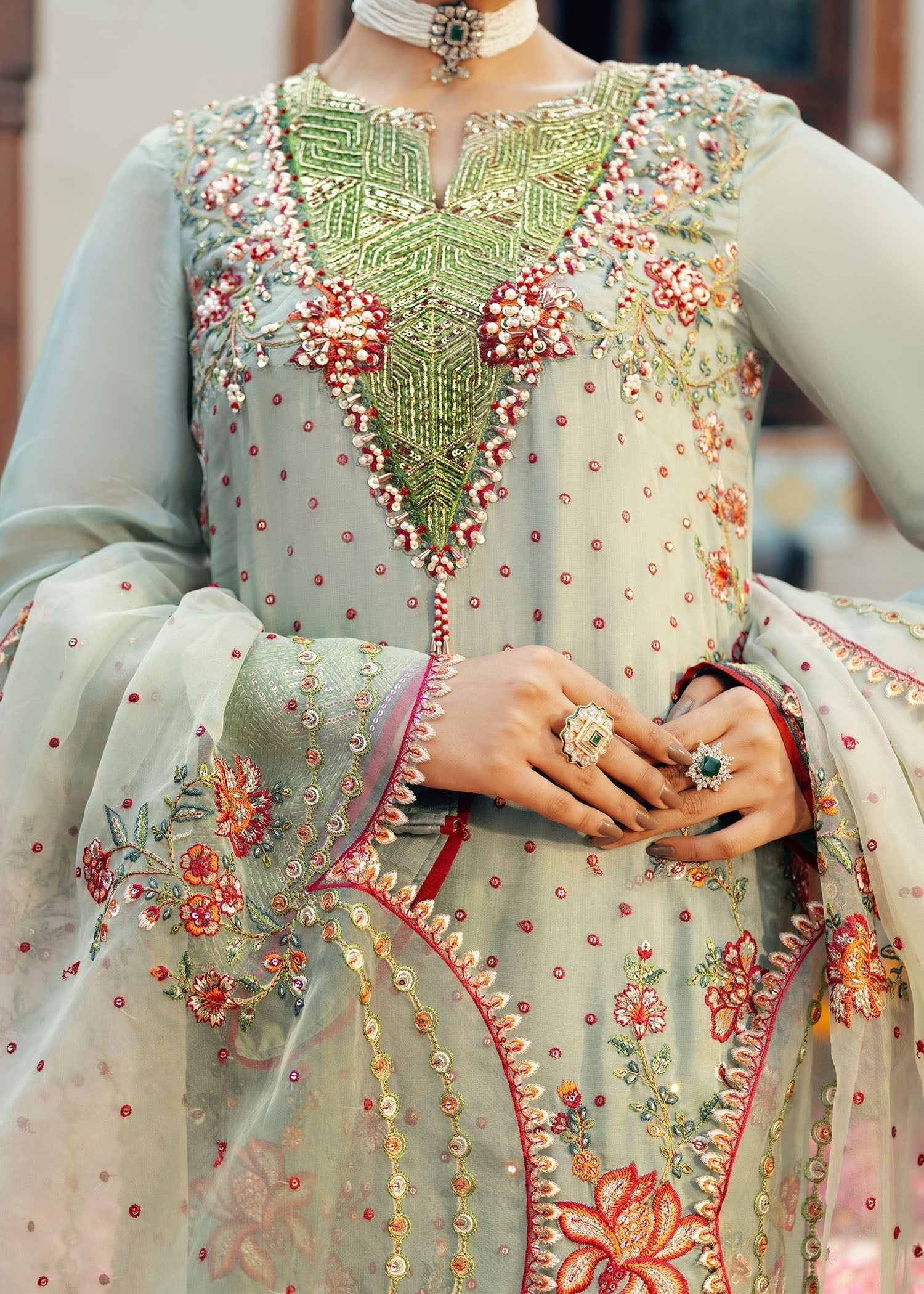 Jamnii | Noor e Nazakat | Mumtaz L Sage Chiffon
