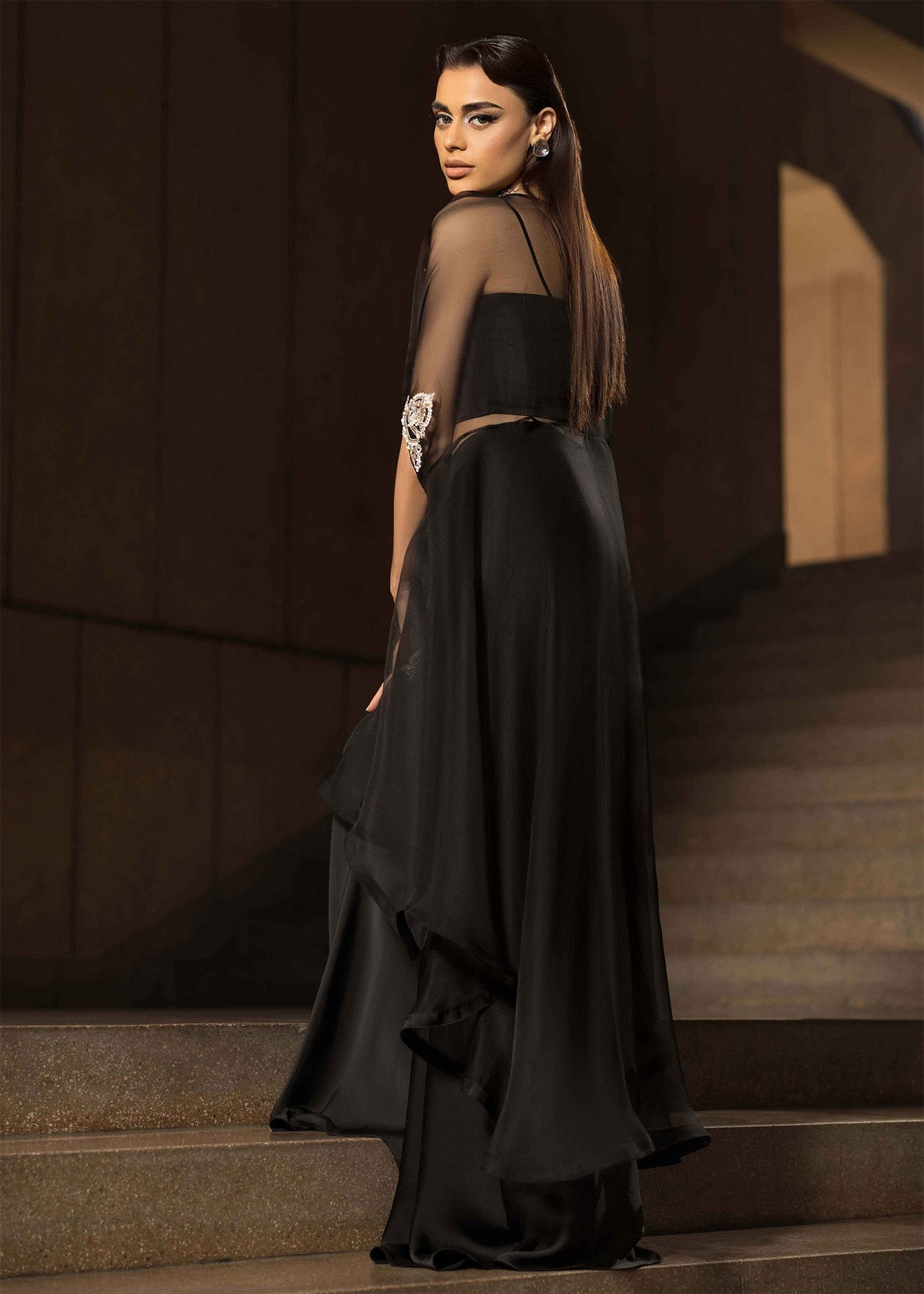 Mahum Asad | Dream a Little Dream of Me | Spark S Black Organza