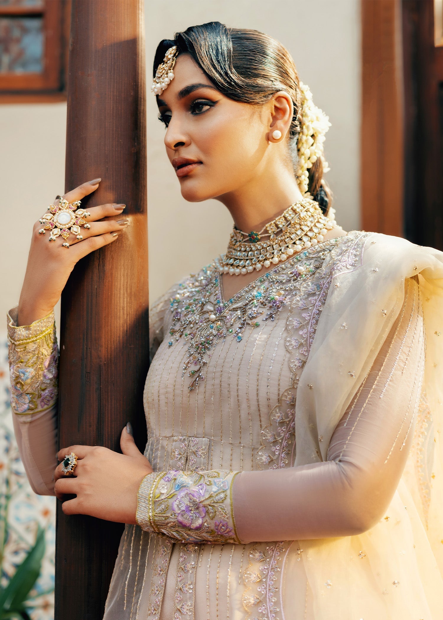 Jamnii | Noor e Nazakat | Noor-e-Subha S Ivory Organza